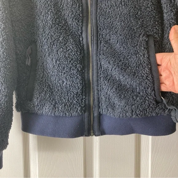 Patagonia Worn Wear Los Gatos Thick Fleece Blue Bomber Jacket Women's Small - Picture 6 of 16